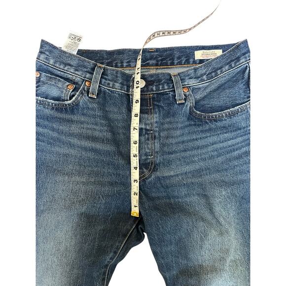 Levi's 501 90s Selvedge Jeans Men's 36x29 Levi's Premium Straight Leg Dark Wash - Picture 3 of 10